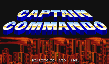 Captain Commando Arcade — title screen