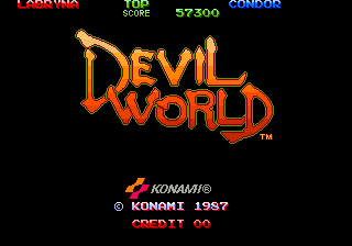 Devil World — title screen