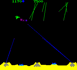 Missile Command gameplay screenshot