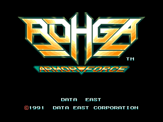 Rohga: Armor Force — title screen