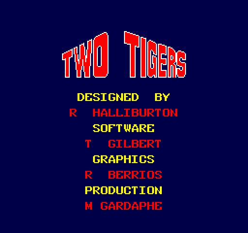 Two Tigers — title screen