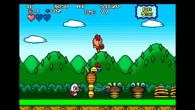 B.C. Kid (Europe) / Bonk's Adventure: Arcade Version (US, China, Korea) / Kyukyoku!! PC Genjin: Special Arcade Version Arcade gameplay
