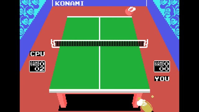 Konami's Ping-Pong gameplay screenshot