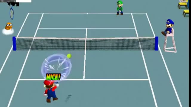 Mario Tennis gameplay screenshot