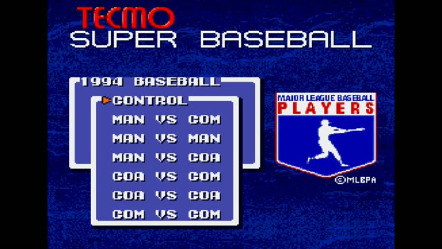 Tecmo Super Baseball gameplay screenshot