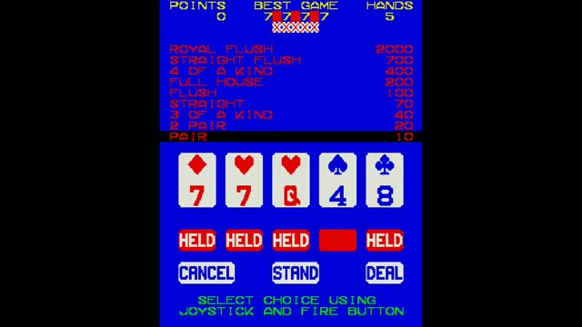 Triple Draw Poker gameplay screenshot